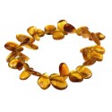 Clear, light yellow amber bracelet