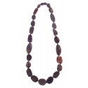 Black amber necklace "Kuzdesys"