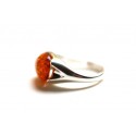 Silver - amber ring "Princesses and Princes"