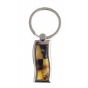 Keyring decorated with amber