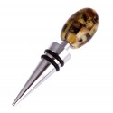 Amber decorated wine stopper