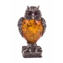 Silver-amber figurine "Owl"