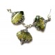 Silver necklace "Flowers"