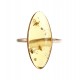 Auksinis žiedas su gintaro inkliuzu