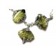 Silver necklace "Flowers"