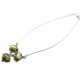 Silver necklace "Flowers"