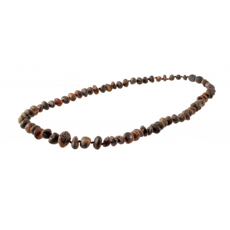 Irregular-shaped amber pieces' necklace