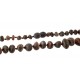 Irregular-shaped amber pieces' necklace