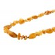 Yellow honey color amber necklace