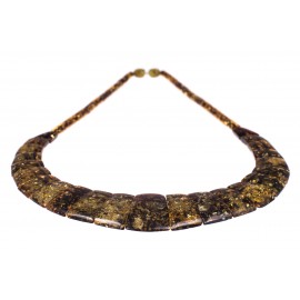 Green amber necklace