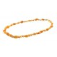 Yellow honey color amber necklace