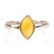 Silver ring with amber "The Valley of Honey"