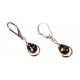 Blackened silver earrings "The Cat's Eye"