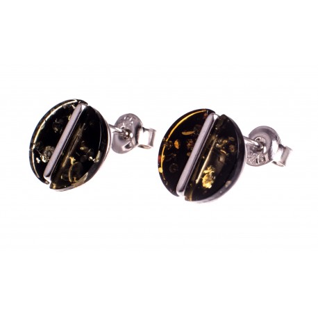 Amber - silver earrings "The Canyons of Mars"