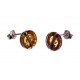 Silver earrings with amber "The Secret of Amber"