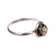 Gintaro - sidabro žiedas "Miško vėsa"
