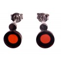 Amber - silver earrings "Montmartres"