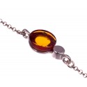 Amber - silver bracelet " The Game"