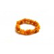 Matted yellow aged amber bracelet