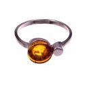 Amber - silver ring "Dreams"