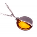 Amber - silver necklace "In Jang"