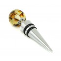 The wine stopper decorated with amber