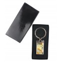 Key chain with amber mosaic