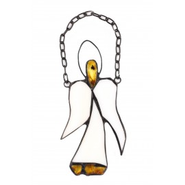 Vitražinis angelas su gintaru