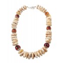 White Baltic amber necklace