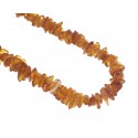 Unpolished cognac - collor amber beads