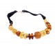 Unique Baltic amber and silver necklace