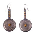 Amber - silver earrings "The Time"
