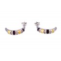 Silver earrings "Honey and cherries"