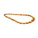 Trasparent cognac color amber beads