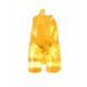 Yellow, clear amber figurine