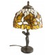 Lamp with a hood decorated with the natural Baltic amber
