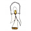 Stained glass angel with amber