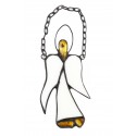 Stained glass angel with amber