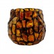 Natural amber decorated candlestick