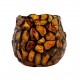 Natural amber decorated candlestick