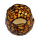 Natural amber decorated candlestick