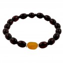 Cherry and yellow amber bracelet