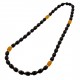 Honey-colored natural amber beads