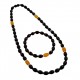 Honey-colored natural amber beads
