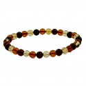 Clear amber bead bracelet