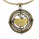 Brass necklace "Bright sun"