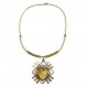 Brass neckace "The light"