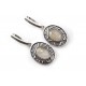 Unique silver earrings with smoky quartz