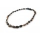 Children black amber beads
