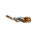 Silver pendant "Amber Cluster"